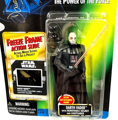 Lot 92 - Hasbro Star Wars Freeze Frame Darth Vader Removable Helmet Autographed 3 3/4" figure MISP