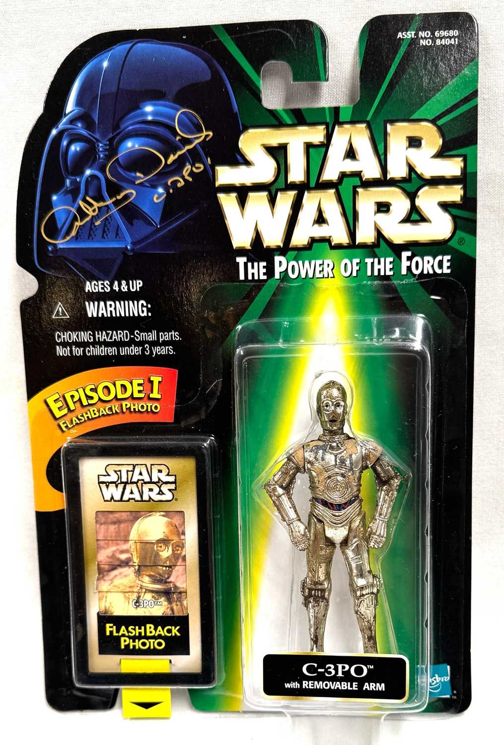 Lot 93 - Hasbro Star Wars Flashback C-3PO Autographed 3 3/4" figure MISP