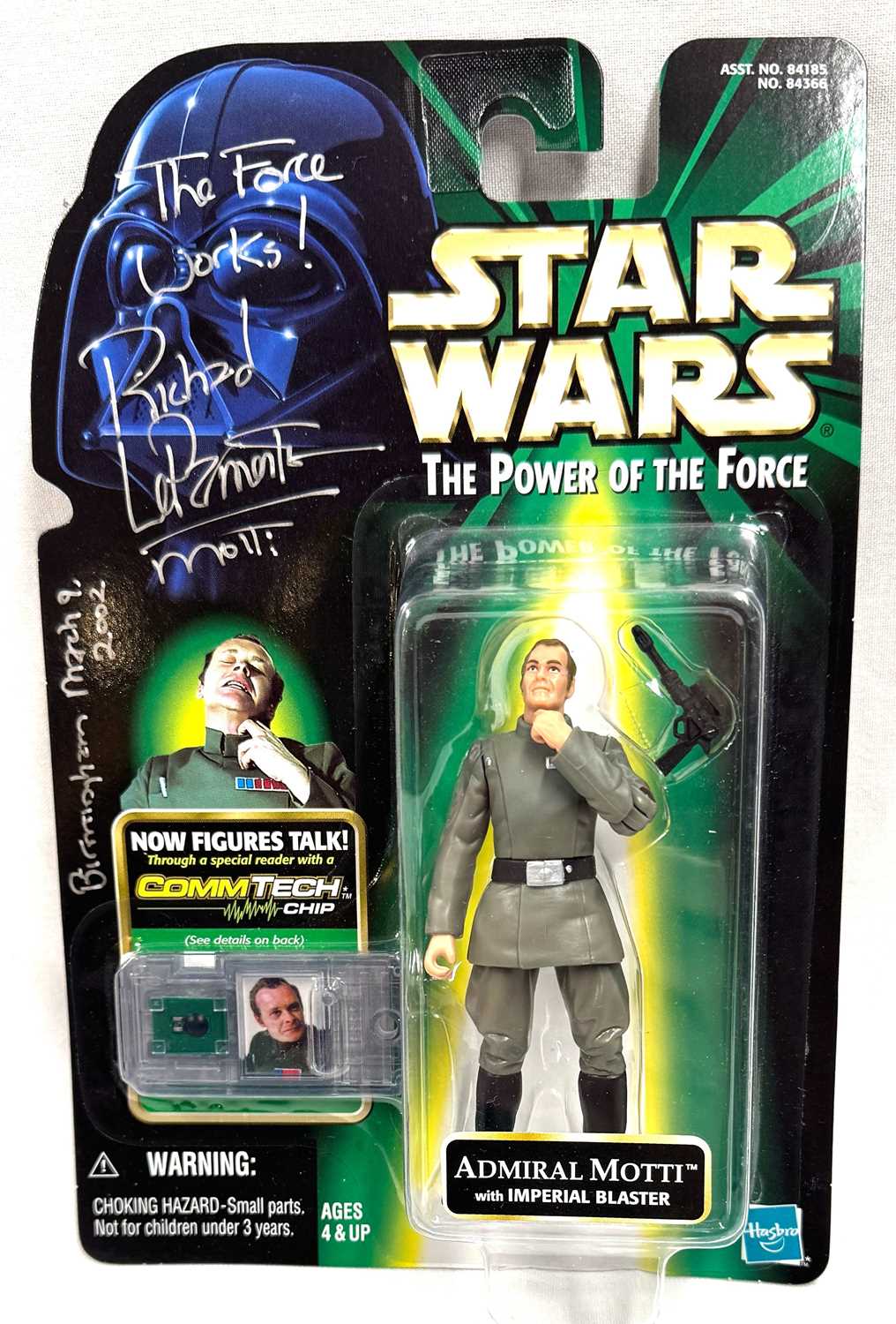 Lot 94 - Hasbro Star Wars CommTech Admiral Motti Autographed 3 3/4" figure MISP