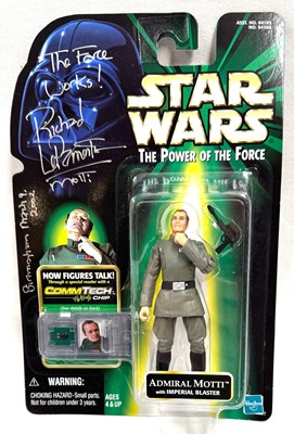 Lot 94 - Hasbro Star Wars CommTech Admiral Motti Autographed 3 3/4" figure MISP