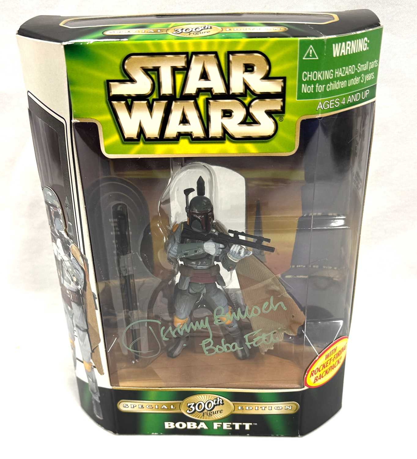 Lot 95 - Hasbro Star Wars 300th Boba Fett Autographed 3 3/4" figure MISP