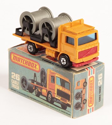 Lot 135 - Matchbox Superfast 26e Volvo Cable Truck - RARE FACTORY WHEEL ERROR
