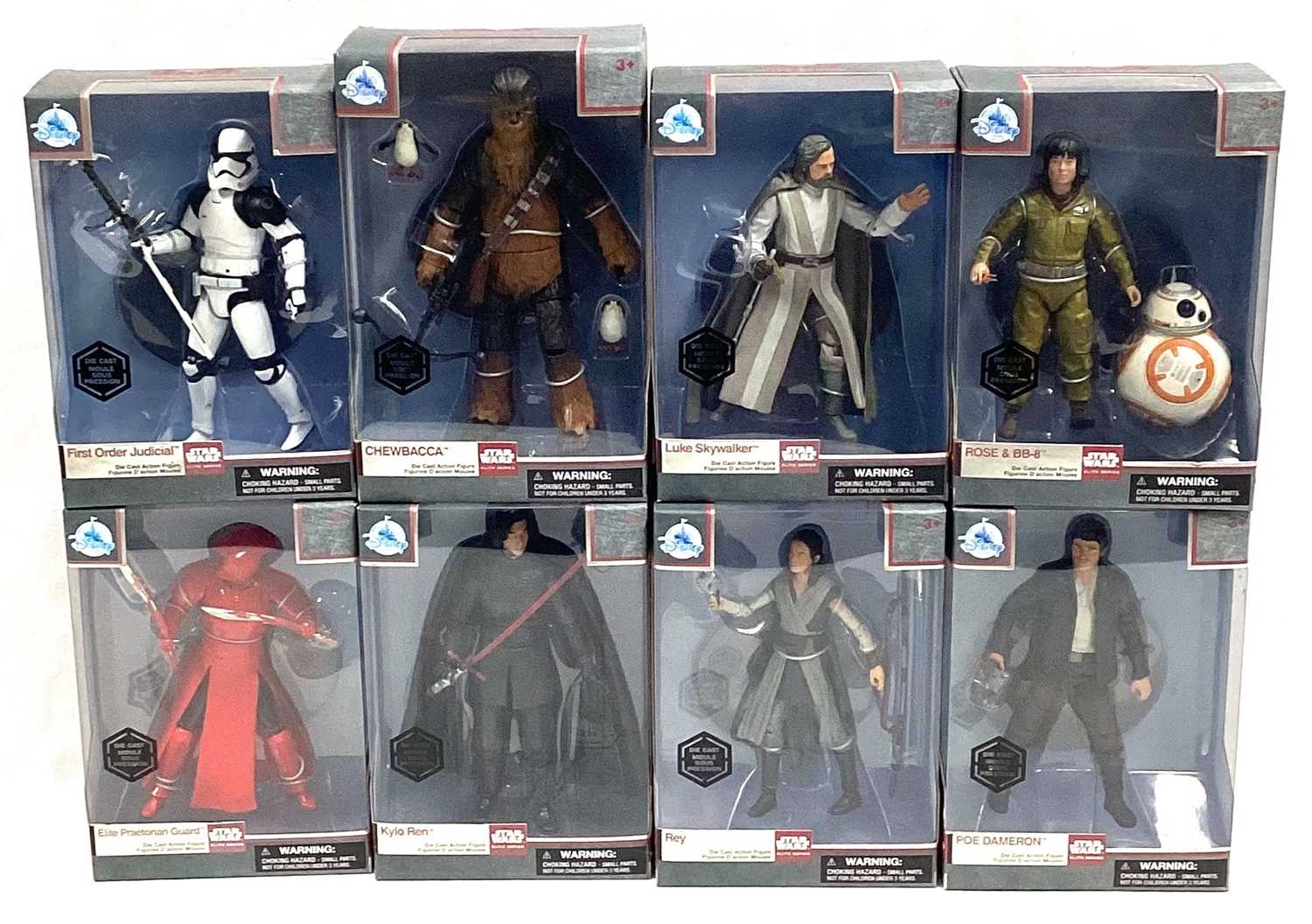 Lot 115 - Disney Star Wars Elite Series The Last Jedi Die-cast figures x 8 MISP