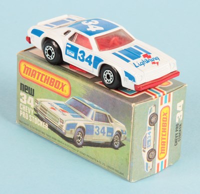 Lot 157 - Matchbox Superfast 34c Chevy Pro Stocker RARE RED LESNEY ENGLAND BASE
