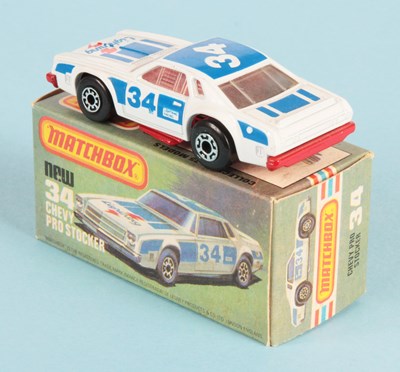 Lot 157 - Matchbox Superfast 34c Chevy Pro Stocker RARE RED LESNEY ENGLAND BASE