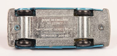 Lot 194 - Matchbox Superfast 46a Mercedes 300SE Coupe TRANSITIONAL ISSUE METALLIC BLUE BODY WITH OPENING DOORS