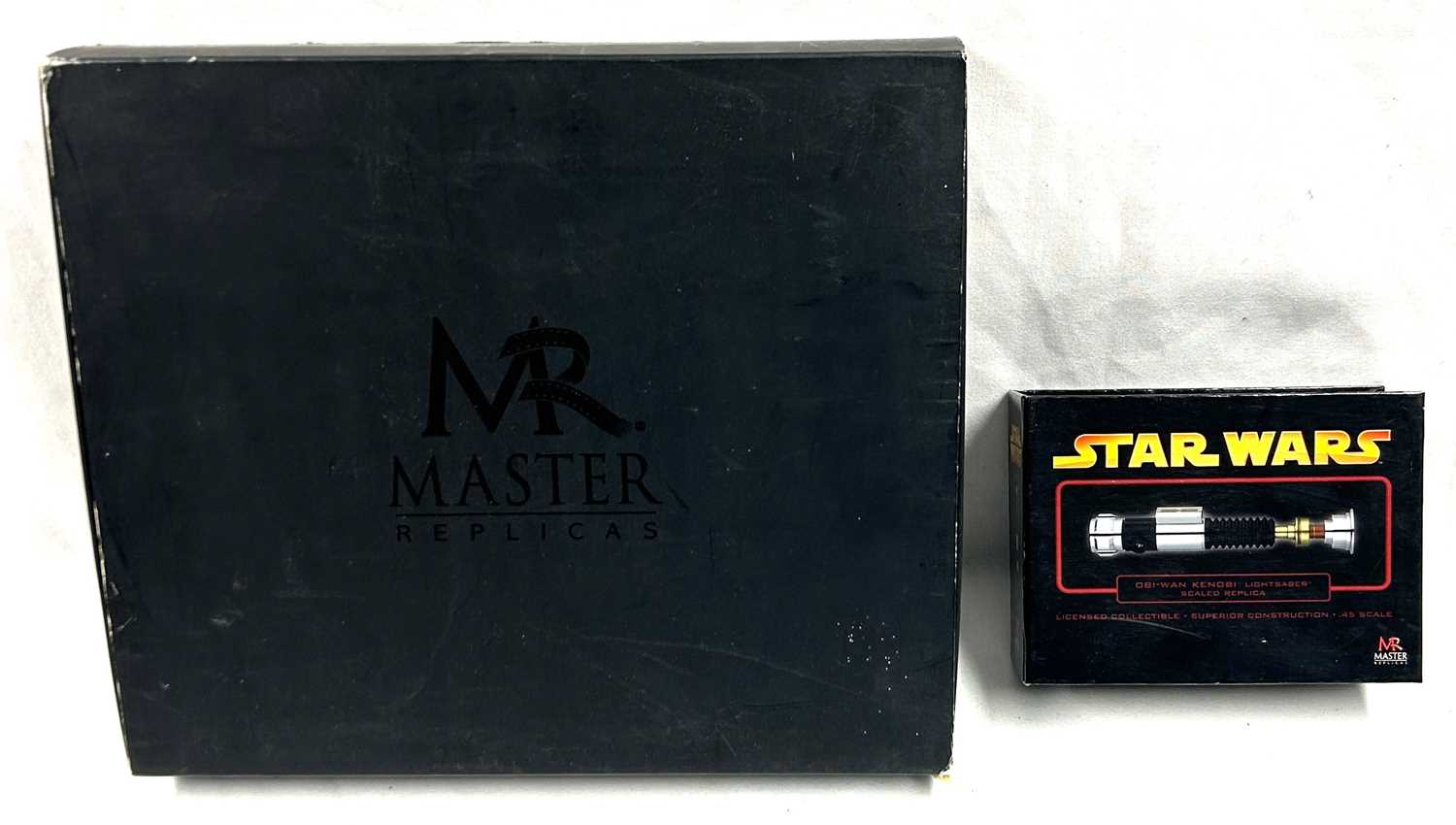 Lot 141 - Master Replicas Star Wars :45 scaled replica Lightsabers x 2 MIB