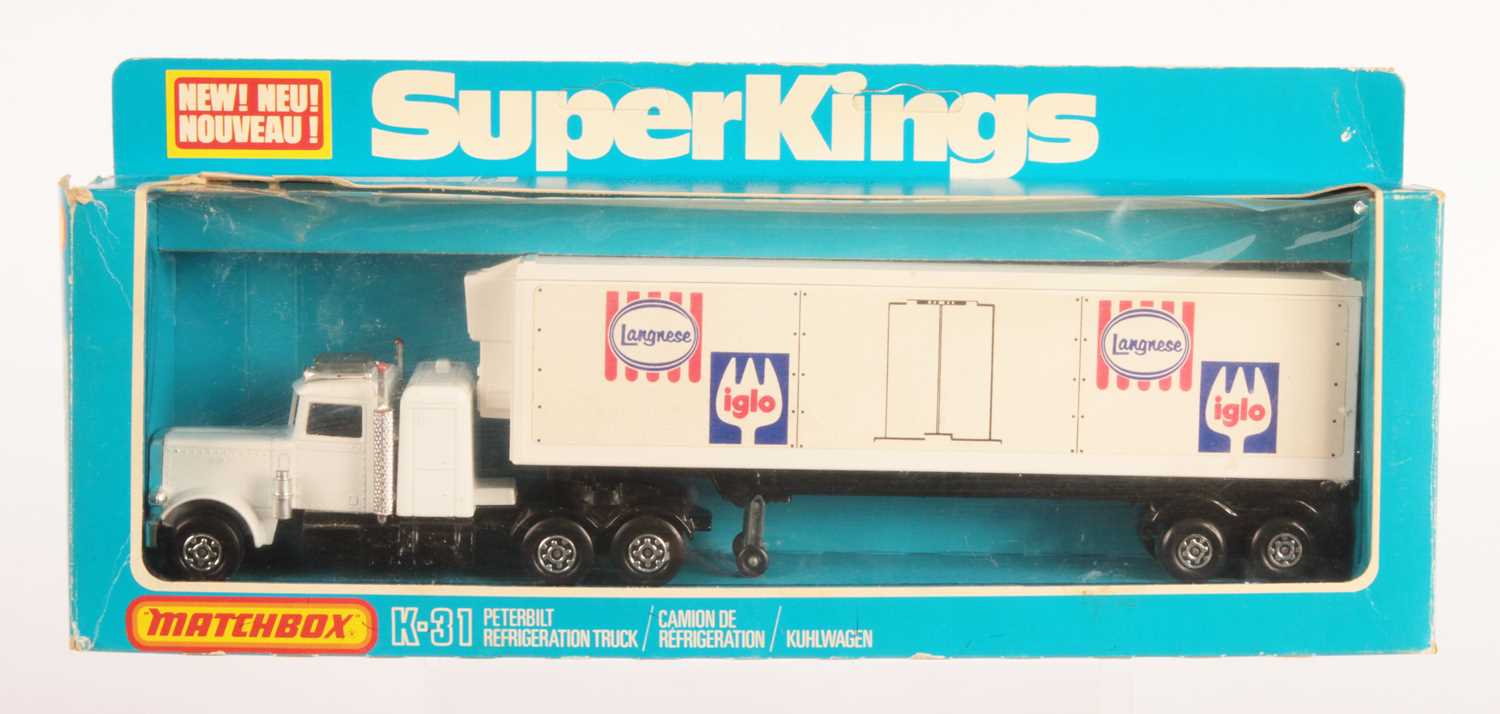 Lot 529 - Matchbox Super Kings K-31 Peterbilt Articulated Truck & Refrigerator Trailer "Langnesse iglo"