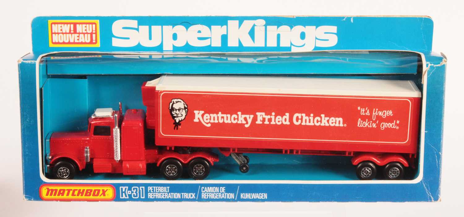 Lot 524 - Matchbox Super Kings K31 Peterbilt Truck & Fridge Trailer "Kentucky Fried Chicken" Pre-production