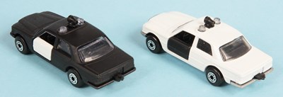 Lot 386 - Matchbox Superfast 2 x 56d Mercedes 450 SEL Police Car Made in Bulgaria Issue RARE VARIATIONS