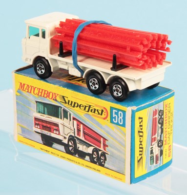 Lot 445 - Matchbox Superfast 58a DAF Girder Truck - RARE OFF WHITE BODY