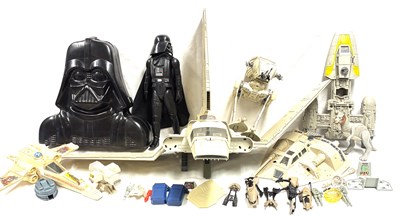 Lot 289 - Kenner Star Wars vintage vehicles, spare parts, 12" figure & creatures