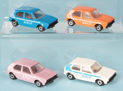 Lot 7 - Matchbox Superfast 4 x 7c Volkswagen Golf MADE IN BULGARIA ISSUES