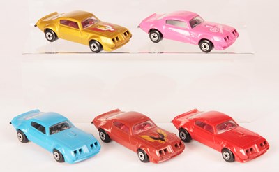 Lot 14 - Matchbox Superfast Group of 5 x 16b Pontiac Firebird Hard Top MADE IN BULGARIA ISSUES