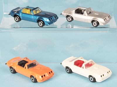 Lot 16 - Matchbox Superfast Group of 4 x 16b Pontiac Firebird T-Bar MADE IN BULGARIA ISSUES