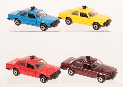 Lot 45 - Matchbox Superfast 4 x 56c Mercedes 450 SEL Police Car MADE IN BULGARIA ISSUES