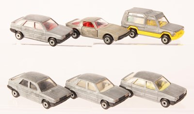 Lot 66 - Matchbox Superfast Group of 6 x MADE IN BULGARIA ISSUES WITH BARE METAL BODY