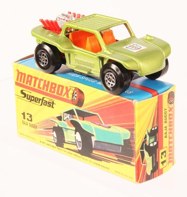 Lot 82 - Matchbox Superfast 13b Baja Buggy WITH RARE SHIELD HOOD LABEL