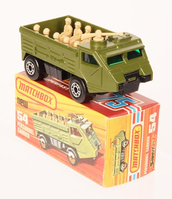 Lot 89 - Matchbox Superfast 54c Army Personnel Carrier WITH RARE CHROME DOT-DASH WHEELS