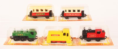 Lot 91 - Matchbox Superfast Group of 5 x Railway Models in French Market Bubble Packs