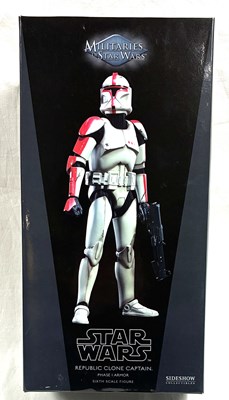Lot 12 - Sideshow Star Wars Militaries of Star Wars Republic Clone Captain (phase 1 armor) 1:6 Scale Figure MIB