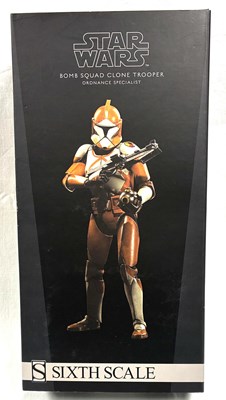 Lot 19 - Sideshow Star Wars Bomb Squad Clone Trooper 1:6 Scale Figure MIB