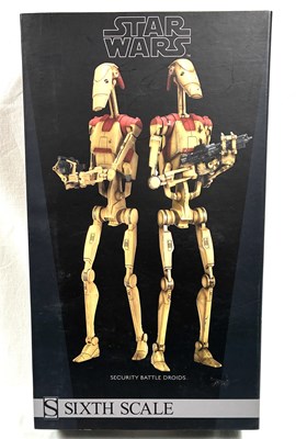 Lot 26 - Sideshow Star Wars Battle Droids 1:6 Scale Figure 2 pack MIB