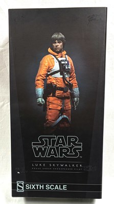 Lot 46 - Sideshow Star Wars Luke Skywalker Snowspeeder Pilot 1:6 Scale figure MIB
