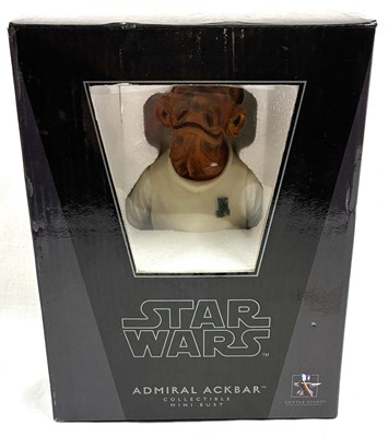 Lot 65 - Gentle Giant Star Wars Admiral Ackbar Mini Bust MIB