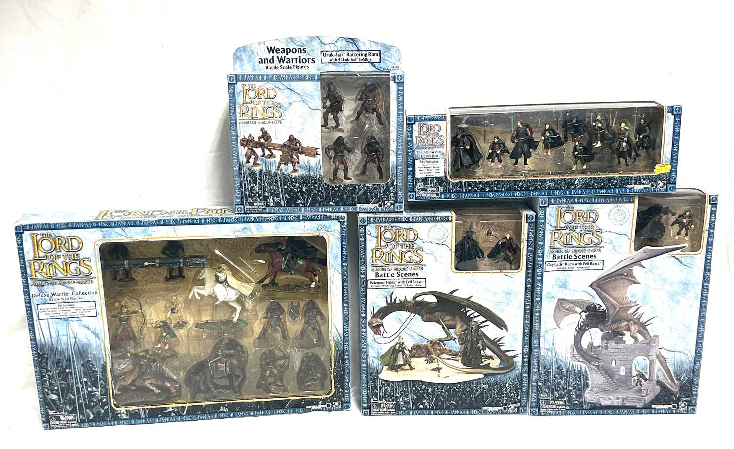 Lot 23 - Play Along Lord of the Rings Armies of Middle Earth Battle Scenes 3" figure packs x 5