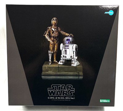 Lot 84 - Kotobukiya Artfx Star Wars R2-D2 & C-3PO 1/7th scale Pre-Painted Model Kit MIB