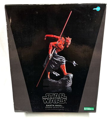 Lot 86 - Kotobukiya Artfx Star Wars Darth Maul (Japanese Ukiyo-E style) 1/7th scale Pre-Painted Model Kit MIB