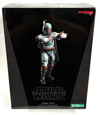 Lot 91 - Kotobukiya Artfx Star Wars Boba Fett (ROTJ) 1/10th scale Pre-Painted Model Kit MIB