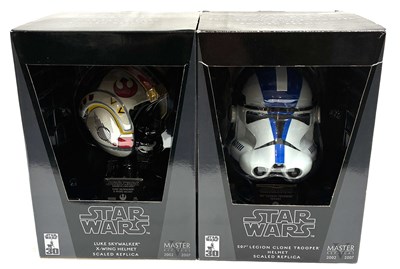Lot 98 - Master Replicas Star Wars scaled Replica Helmets x 2 MIB