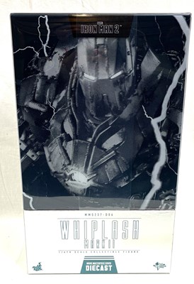 Lot 129 - Hot Toys Marvel Iron Man 2 Mark 2 II Whiplash Movie Masterpiece Diecast 1:6th scale figure MIB