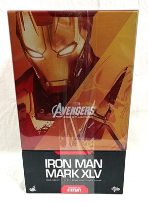 Lot 133 - Hot Toys Marvel Avengers Age of Ultron Iron Man Mark XLV Movie Masterpiece Diecast 1:6 scale figure MIB