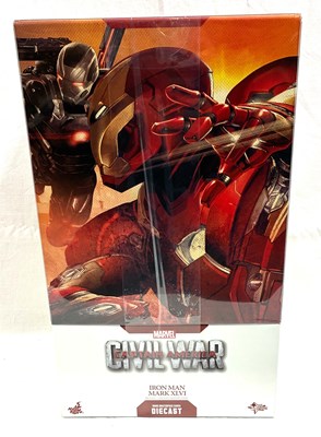 Lot 134 - Hot Toys Marvel Captain America Civil War Iron Man Mark XLVI Movie Masterpiece Diecast 1:6th scale figure MIB