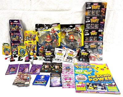 Lot 172 - Selection of TV & Film related collectables Bitty POP's, Lego Mini Figures & Trading Cards