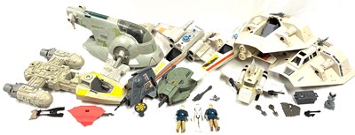 Lot 180 - Selection of vintage Star Wars figures, vehicles and parts