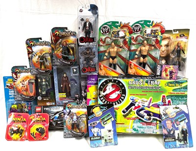 Lot 200 - Selection of modern Action figure collectables Thundercats, Outcast, Space Precinct, Wrestling MIP
