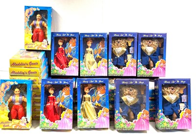 Lot 223 - Large quantity of vintage 12" Disney figures, Beauty & The Beast and Aladdin MIP