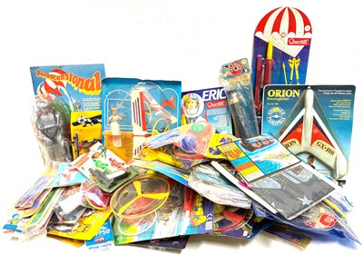 Lot 226 - Large quantity of vintage Toys, Flying sets, Gliders, Areoplanes & others, within generally Good packaging, SEE PICTURES, OLD TOY SHOP STOCK. (qty)