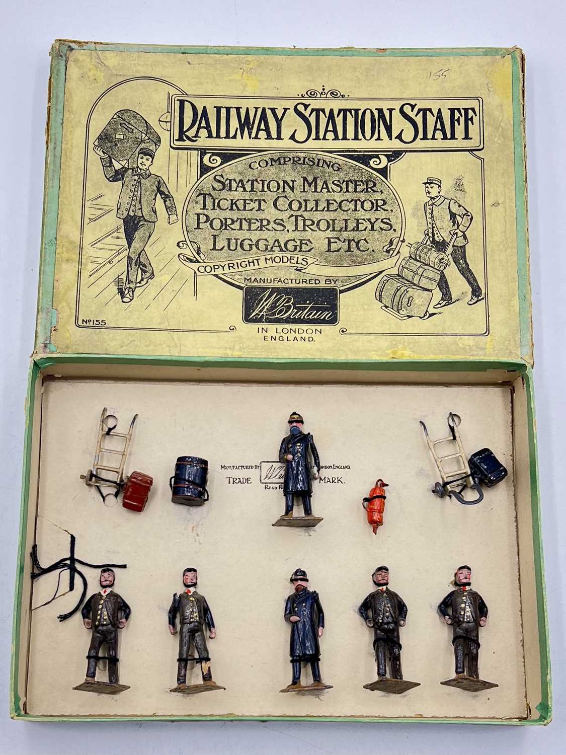 Lot 35 - Britains - Set 155 - Railway Station Staff [1908 version]