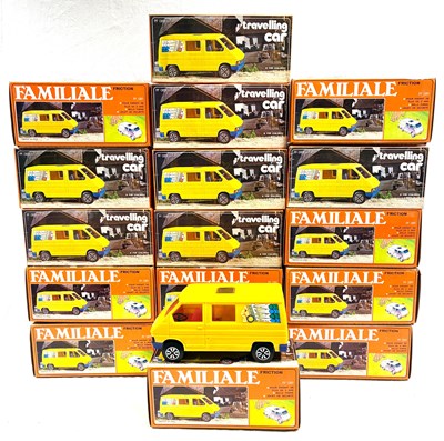 Lot 229 - Familiale vintage Friction Travelling Car Camper Van x 17 MIB