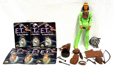 Lot 242 - Marx vintage Canadian Geronimo figure & LJN vintage E.T figures