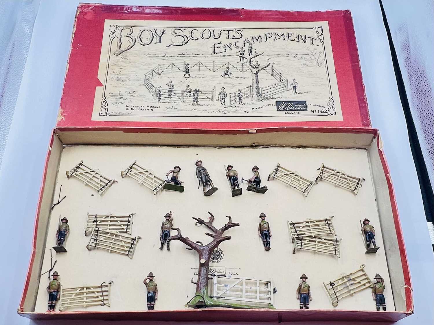 Lot 40 - Britains - Set 162 - Boy Scouts Encampment [1911 version - 1930's issue]