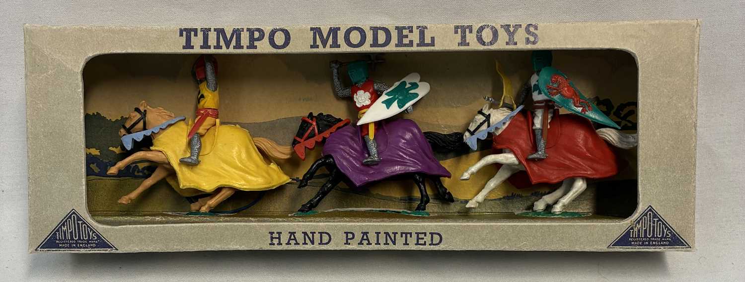 Lot 54 - Timpo - Series 16 - Medieval Knights Range - Set 15 - Mounted Knights [3 x Figure Set]
