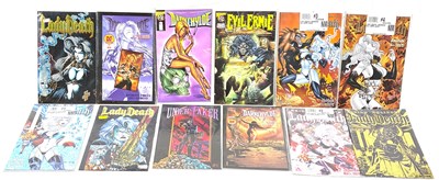 Lot 253 - Independent Comics x 12 including Lady Death, Evil Ernie, Darkchylde & Undertaker.