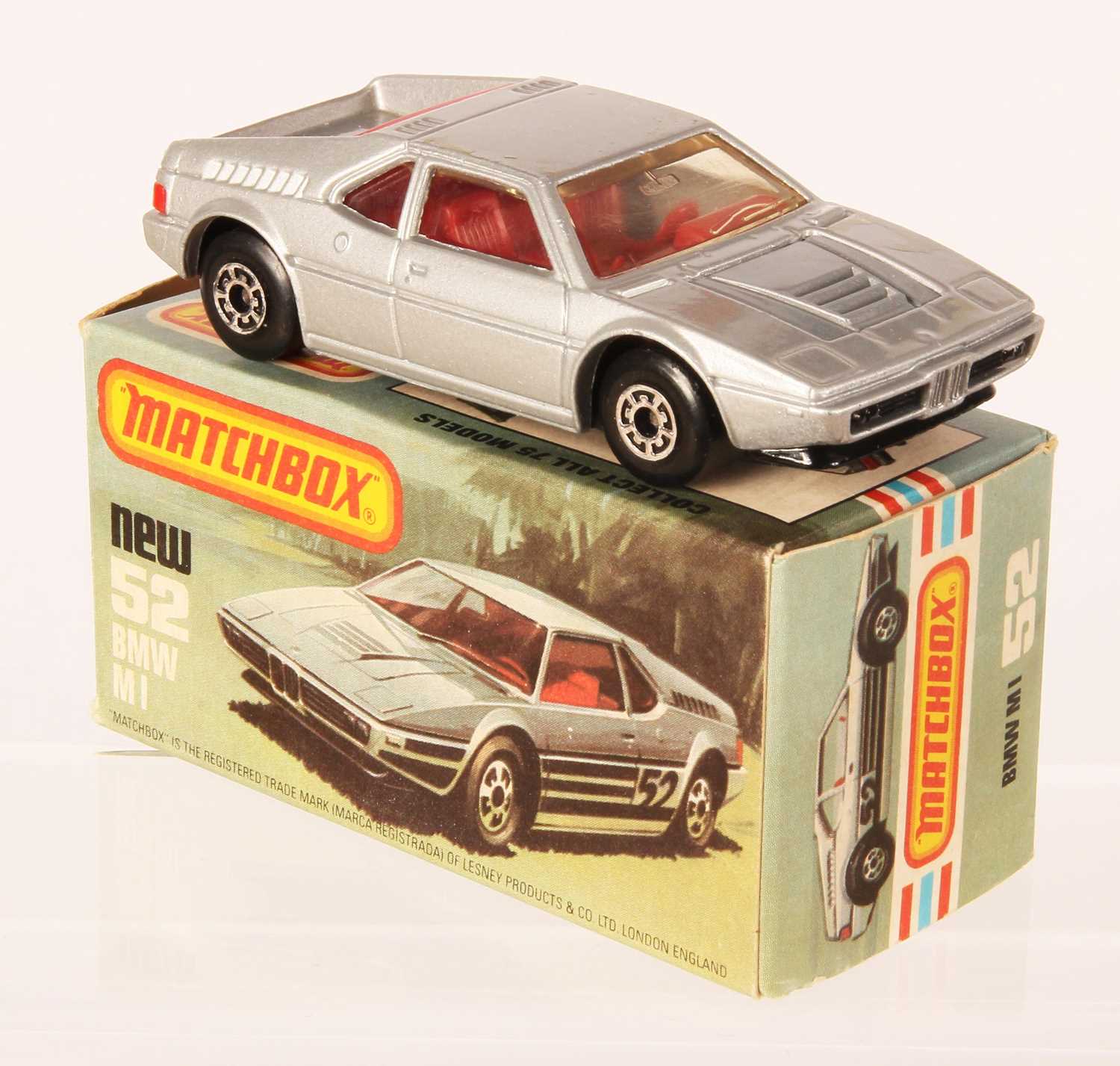 Lot 448 - Matchbox Superfast 52c BMW M1 - metallic silver body WITHOUT TAMPO PRINT