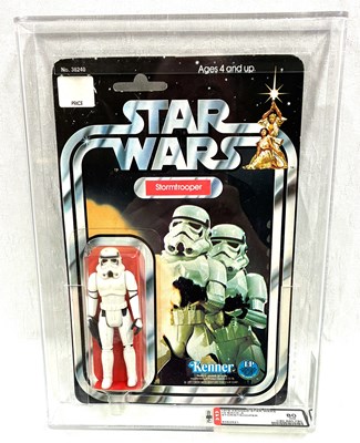 Lot 277 - Kenner Star Wars Stormtrooper 3 3/4" figure 12-A back MOC GRADED AFA 80 MOC